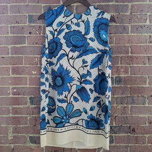 Gucci Blue & White Silk Mini Dress